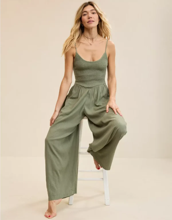 At The Barre Smocked Jumpsuit
